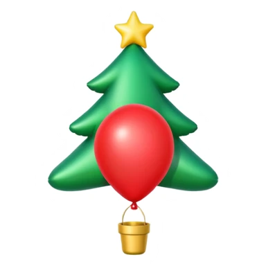 balloon Christmas tree toy sticker