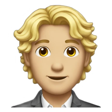 Posh-boy-with-raibow-hair sticker