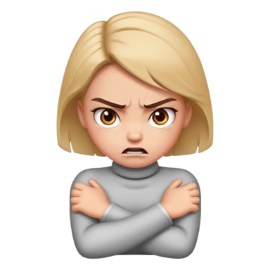 Arms around neck girl mad  sticker