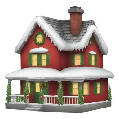 A Christmas house sticker