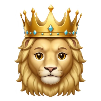 Leoa com coroa sticker