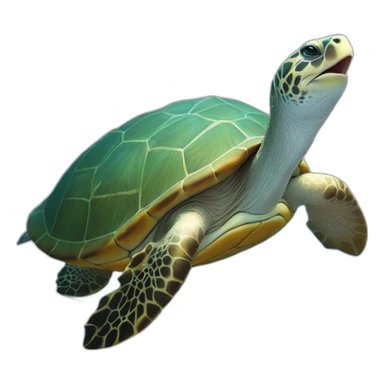 Dauphin sur tortue sticker