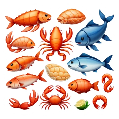 Seafood sticker