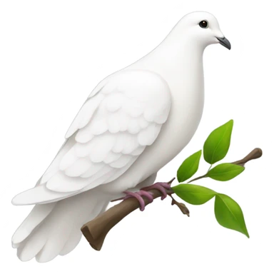 The dove of peace, which holds a green twig in its beak sticker