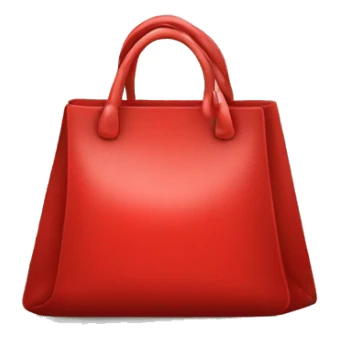 red bag simple with discount symbol sticker