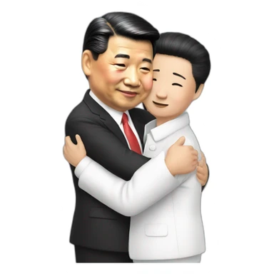 xijinping hugs trump sticker