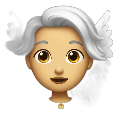 angel with kissy face sticker