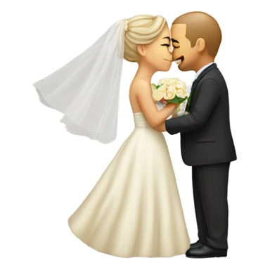 Married couple kissing  sticker