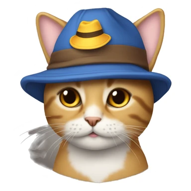 gato usando un gorro sticker