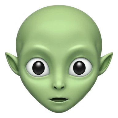 Very simple alien face (black eyes, no nose, no ears) sticker