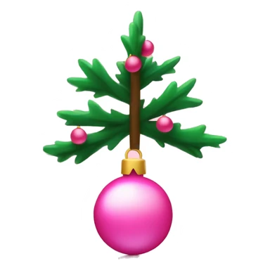 Kerstboom met licht roze kerstballen zonder gezicht sticker