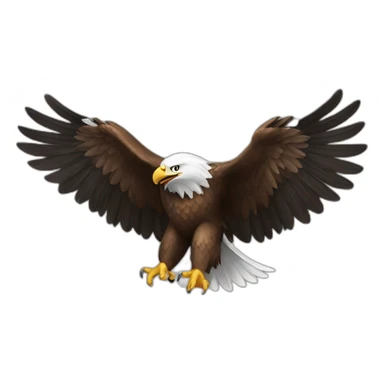 eagle spreading wings sticker