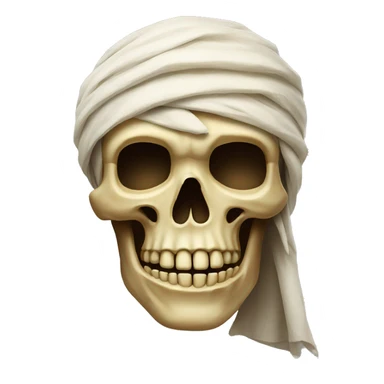 skull coated as mummy  sticker