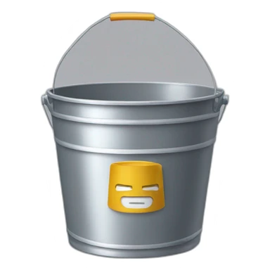 bucket with a link icon on it sticker