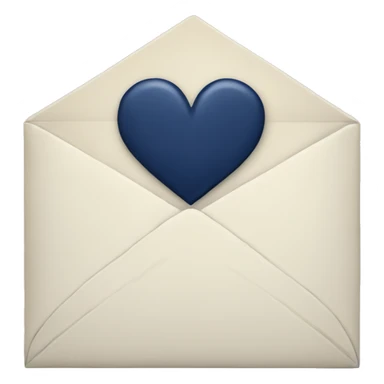 envelope with navy heart sticker