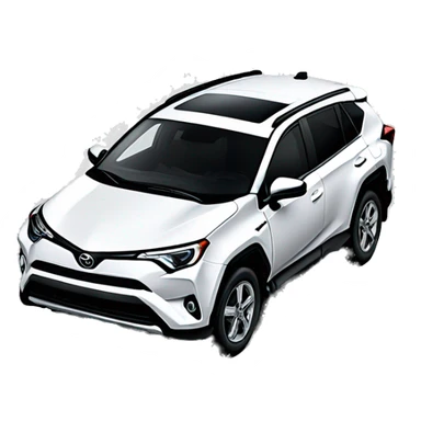 White 2024 Toyota rav4 hybrid sticker