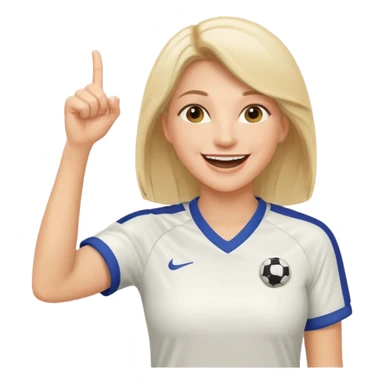 female soccer mentor cheering on the sidelines sticker