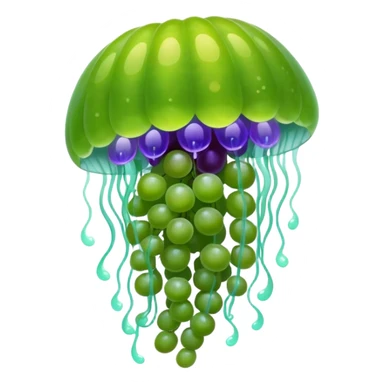 Grapes and gellifish sticker