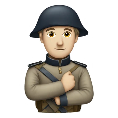 soldier with a bandaged hand in the Crimean War sticker