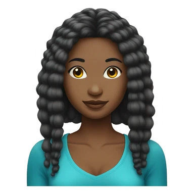 afro brazilian straight hair girl sticker