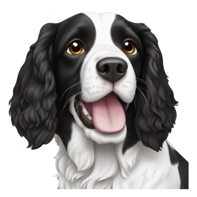 Springer Spaniel black and white sticker
