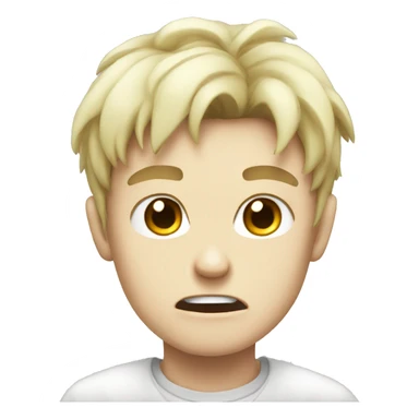 angry white boy anime sticker