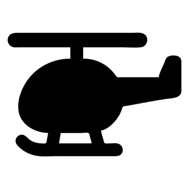 helicopter with propeller blades sticker