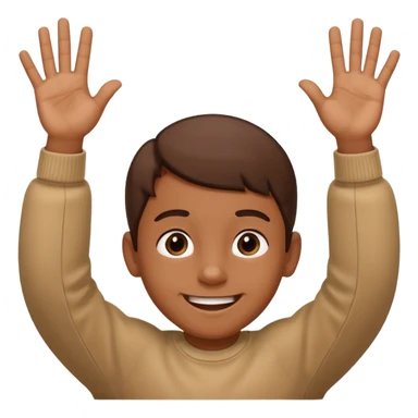  67 kid saying 67 with his two hands up and down sticker