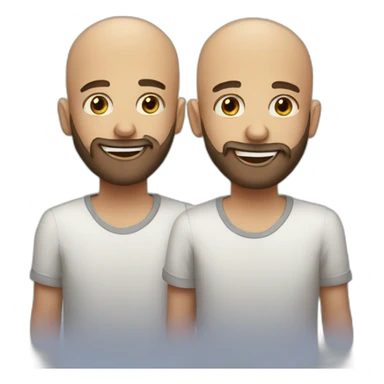 Identical twins balded and bearded celebrating birthday  sticker