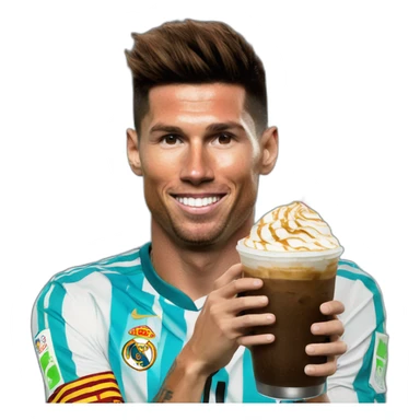 Ronaldo frappe messi sticker