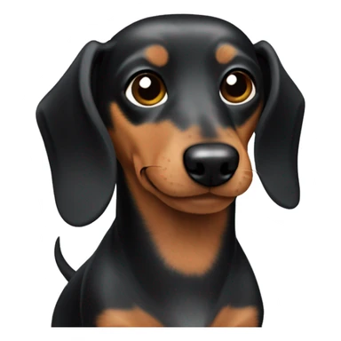 asian, male, black spiky hair dachshund as a pet sticker