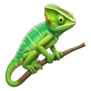chameleon which looks like human boy sticker