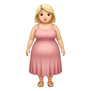 Fat woman full body sticker