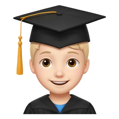 graduating cap kid sticker