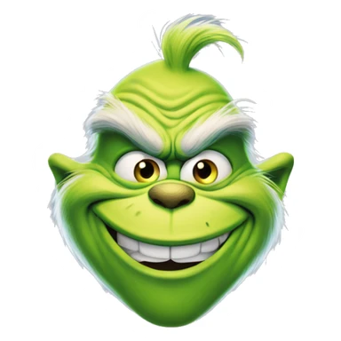 The grinch devious smile but he is blue sticker