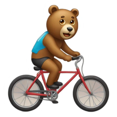 Ours sur un vélo sticker