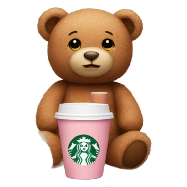 Teddy in Rosé With Starbucks Cup sticker
