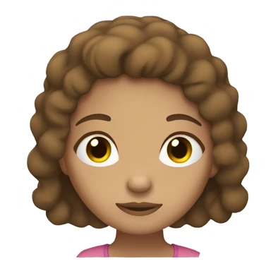 girl with light skin and brown hair sleeping sticker