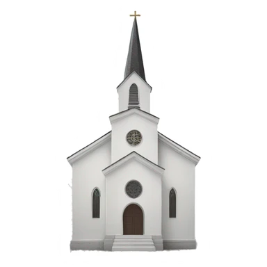 The White Church facing forward sticker