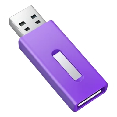 purple usb flash drive sticker
