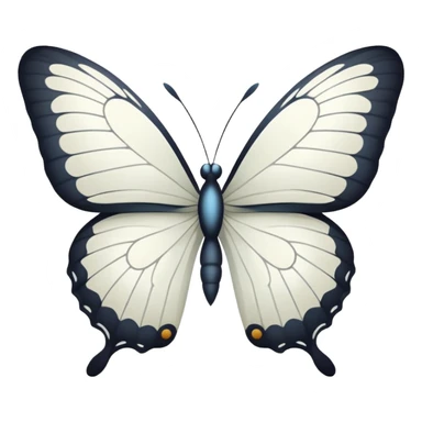 White butterfly sticker