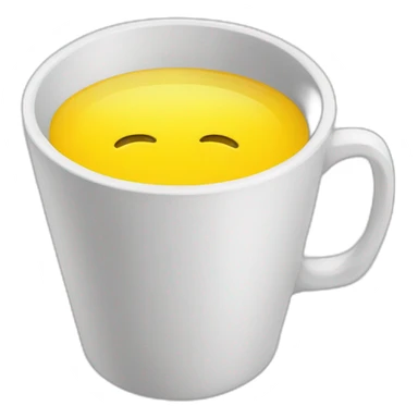 Cup with yellow water sticker