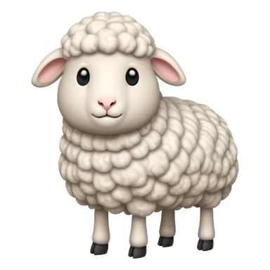 Sheep standing side  3D emoji png sticker