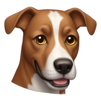 oblong brown dog sticker