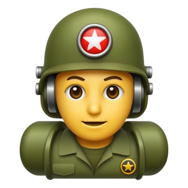 high quality emoji style factory in military green color, no smoke, bold and industrial, visually appealing sticker