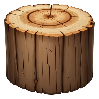 wood log sticker