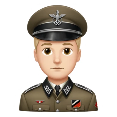 A German wearing a WW2 Nazi uniform  sticker
