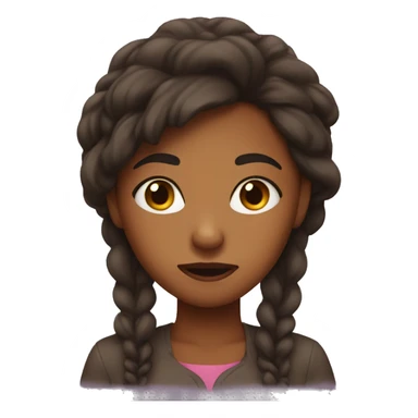 brown girl mad sticker