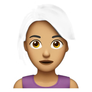 Annoyed woman sticker