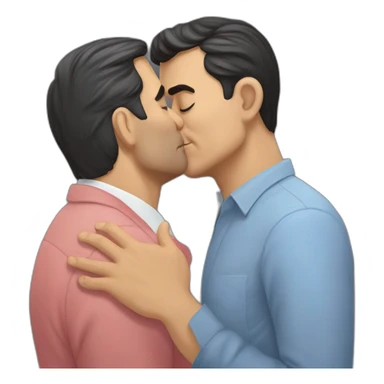 Pedro Sánchez kissing Alberto Núñez feijoo sticker